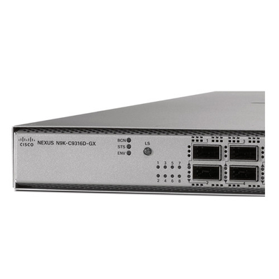 N9K-C9316D-GX Commutateur de réseau avec 16p 400/100G QSFP-DD RJ-45 SFP 4 cœurs CPU 128 Go Disque SSD