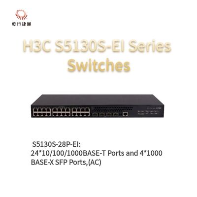 Série H3C S5130S-28P-EI Commutateurs d'accès Gigabit améliorés, commutateur de données réseau, commutateur réseau intelligent