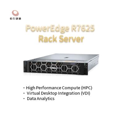 2U Deux prises de courant PowerEdge R7625 Rack Serveur 4ème génération AMD EPYCTM Processeurs jusqu'à 8x PCIe Gen5 Slots 12 X 2,5 " SSD SATA/SAS