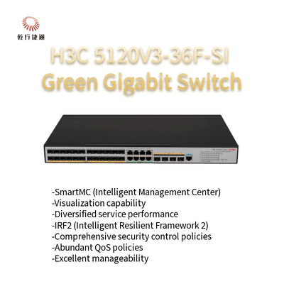 Commutateur Ethernet Gigabit Intelligent vert H3C S5120V3-SI 5120V3-36F-SI