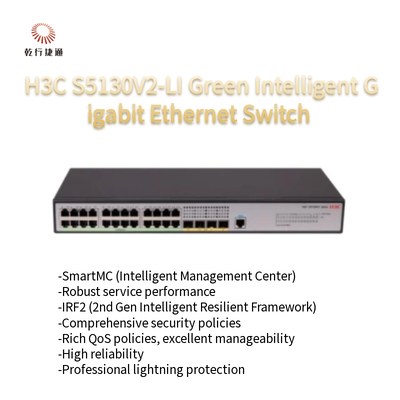 Commutateur Ethernet Gigabit intelligent vert H3C S5130V2-LI S5130V2-28P-LI