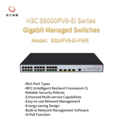Commutateurs gérés Gigabit de la série H3C S5000PV6-EI S5024PV6-EI-PWR
