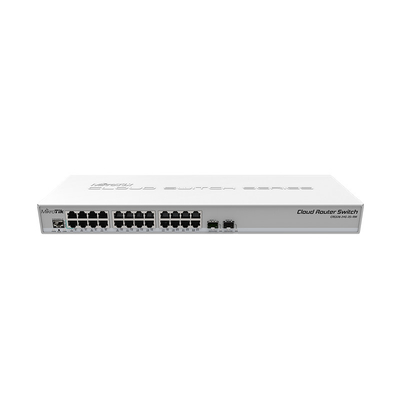 RouterOS / SwitchOS Commutateurs de données Commutateur 24 ports Gigabit 2 cages SFP+