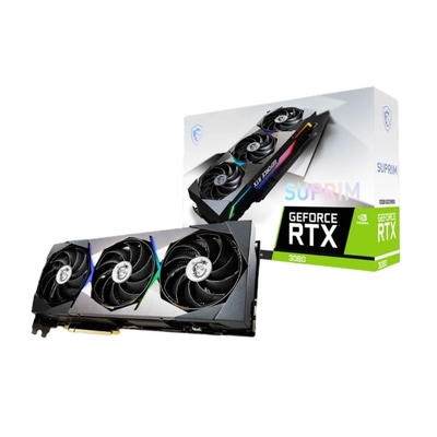 Bit de la carte graphique 384 de jeu de MSI GeForce RTX 3080 SUPRIM X 12G non LHR