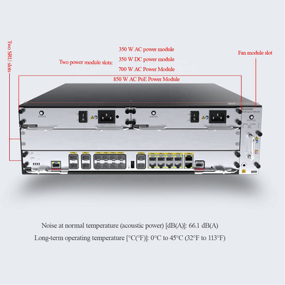 Le routeur 2*SRU de réseau d'entreprises de NetEngine AR6300 HUAWEI rainent la fente 4*SIC