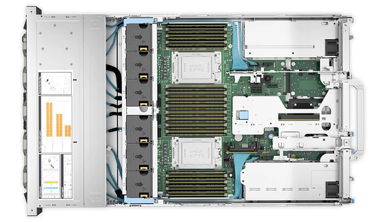 Serveur fortement adaptable de support de DDR4 Poweredge R7525