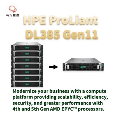 Expédition du serveur de stockage HPE ProLiant DL385 Gen11 Server 1u depuis la Chine