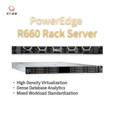 Dell PowerEdge R660 Rack Server, système de stockage flash, serveur de processeur XEon, serveur de stockage personnalisé