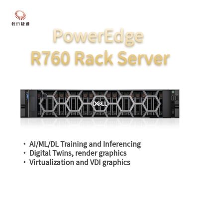 Serveur rack Dell PowerEdge R760, système de stockage flash, serveur CPU Xeon