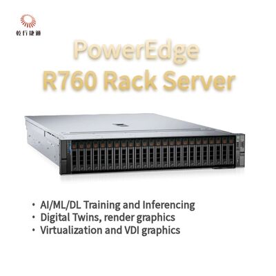 Serveur rack Dell PowerEdge R760, système de stockage flash, serveur CPU Xeon