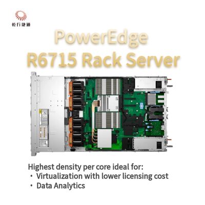Dell PowerEdge R6715 Serveur rack, serveur de stockage personnalisé, serveur bidirectionnel