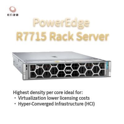 Serveur de stockage en rack Dell PowerEdge R7715, serveur de stockage personnalisé, serveur 2 voies