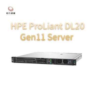 Serveur rack HPE ProLiant DL20 Gen11, système de stockage flash, vente de serveurs rack 1U