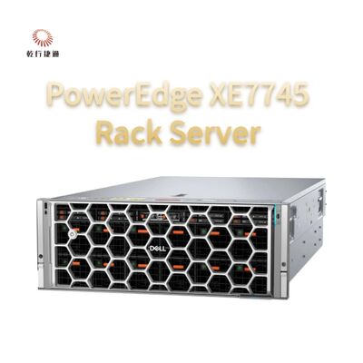 PowerEdge XE7745 Rack Server Accélération flexible de l'IA Le PowerEdge XE7745 permet des informations d'IA d'entreprise avec des configurations de GPU PCIe refroidies par air flexibles pour l'inférence et le réglage fin du modèle