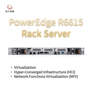Dell PowerEdge R6615 1U Rack Server avec 128 mémoire et refroidissement liquide direct, serveur de stockage personnalisé, serveur à deux voies