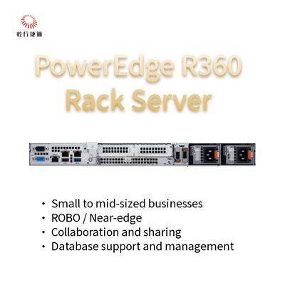 Serveur rack 1U PowerEdge R360 avec Intel Xeon série 6300, 128 Go de mémoire DDR5 et prise en charge GPU
