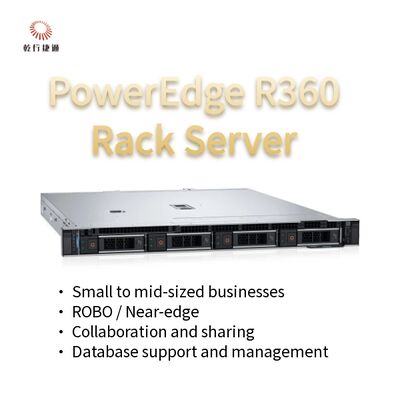 Serveur rack 1U PowerEdge R360 avec Intel Xeon série 6300, 128 Go de mémoire DDR5 et prise en charge GPU