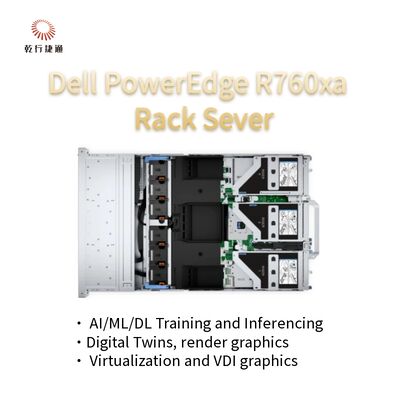 Serveur haute performance pour des charges de travail lourdes PowerEdge R760xa Système de serveur rack en stock