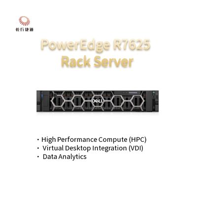 2U Deux prises de courant PowerEdge R7625 Rack Serveur 4ème génération AMD EPYCTM Processeurs jusqu'à 8x PCIe Gen5 Slots 12 X 2,5 " SSD SATA/SAS
