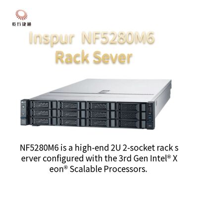 Système d'alignement de rail du serveur 4210R 8G*4/2T SATA 550W de support d'Inspur NF5280M6 2U