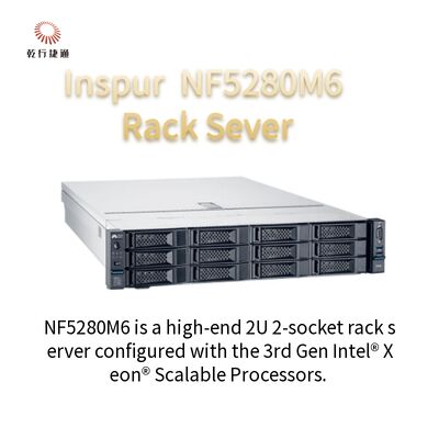 Système d'alignement de rail du serveur 4210R 8G*4/2T SATA 550W de support d'Inspur NF5280M6 2U