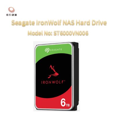 Le disque dur Seagate IronWolf® de stockage connecté au réseau (NAS) numéro de modèle: ST6000VN006