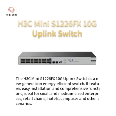 H3C Mini S1226FX 10G Commutateur Uplink Économie d'énergie Commutateur vert