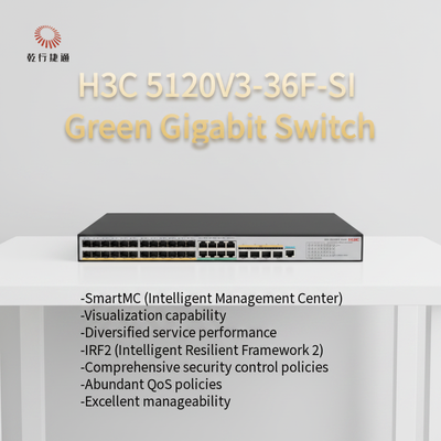 Commutateur Ethernet Gigabit Intelligent vert H3C S5120V3-SI 5120V3-36F-SI