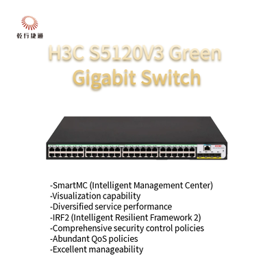 Commutateur Ethernet Gigabit Intelligent vert H3C S5120V3-SI S5120V3-52P-PWR-LI