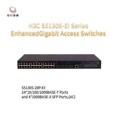 Commutateurs d'accès Gigabit améliorés de la série H3C S5130S-EI S5130S-28P-EI-H1