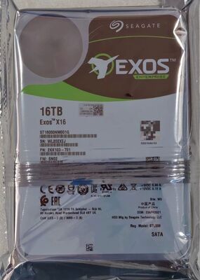 Seagate ST16000NM001G 16TB disque dur SATA 3,5 pouces fentes de détection