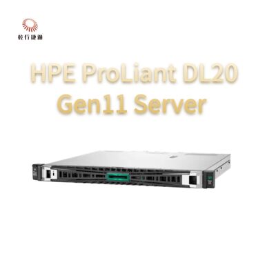 Serveur rack HPE ProLiant DL20 Gen11, système de stockage flash, vente de serveurs rack 1U