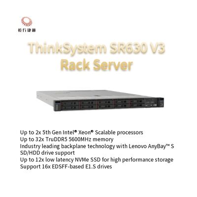 ThinkSystem SR630 V3 Rack Server Processeur Xeon 2U En stock, processeurs Intel Xeon évolutifs