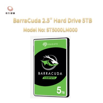 Seagate BarraCuda 2,5 pouces Disque dur 5TB Modèle n °: ST5000LM000